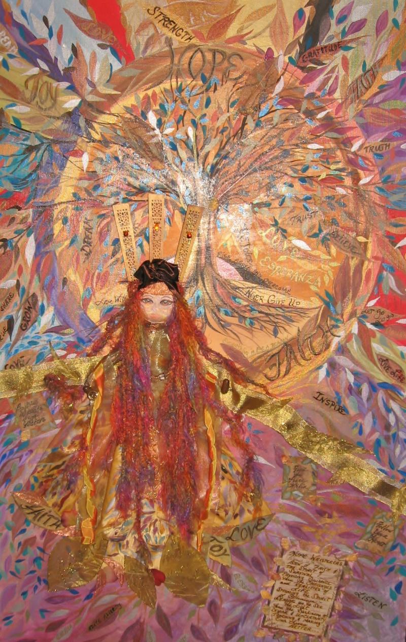 Hope Whisperer 3D Mixed Media Painting