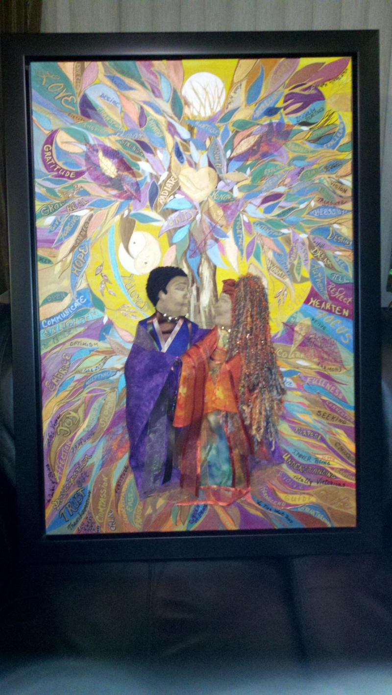 "Love Whispers" Mixed Media 3D Painting - (Sold)
